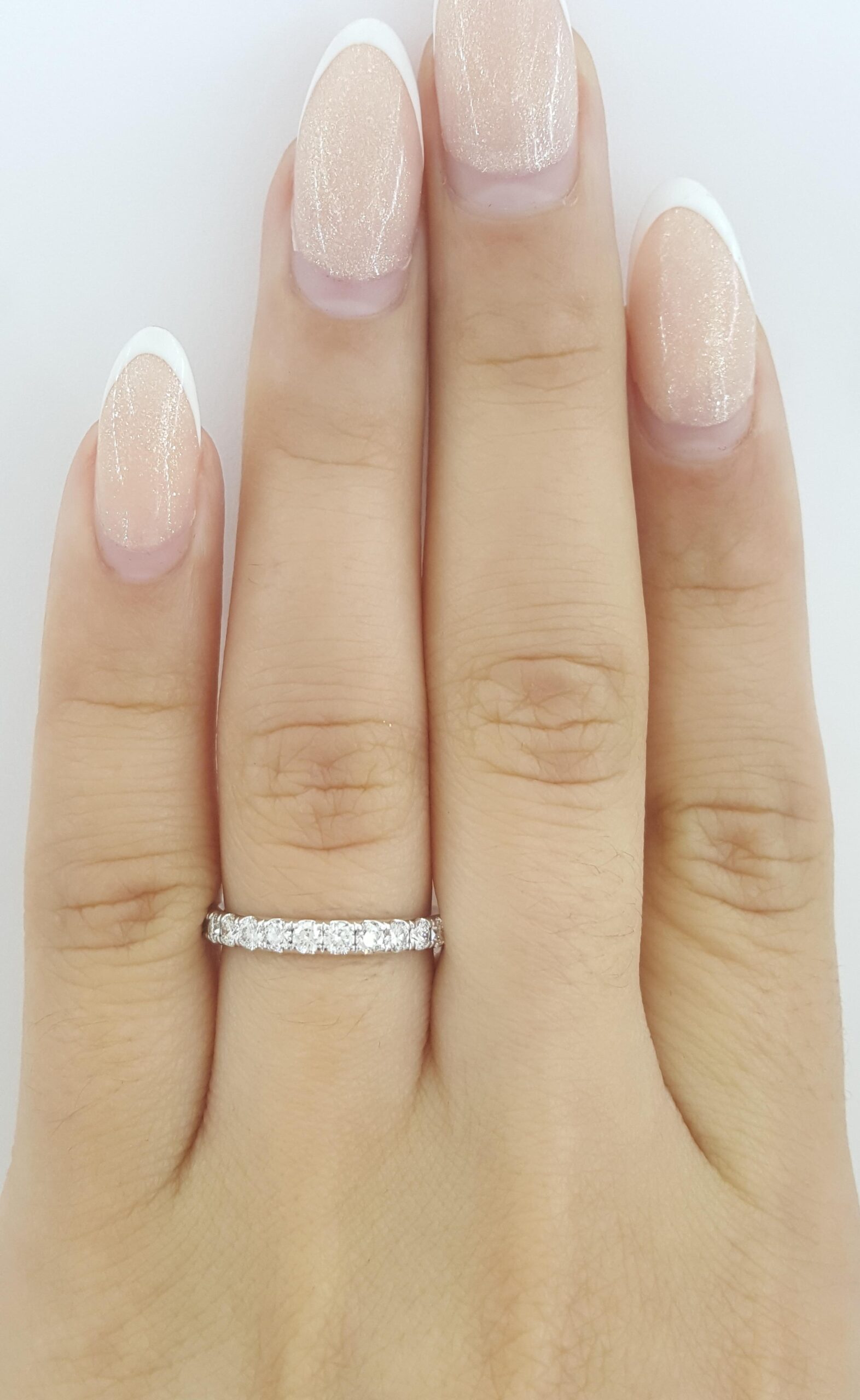 Round Diamond Full Circle Eternity Wedding Band 1.05 ct 14k White Gold