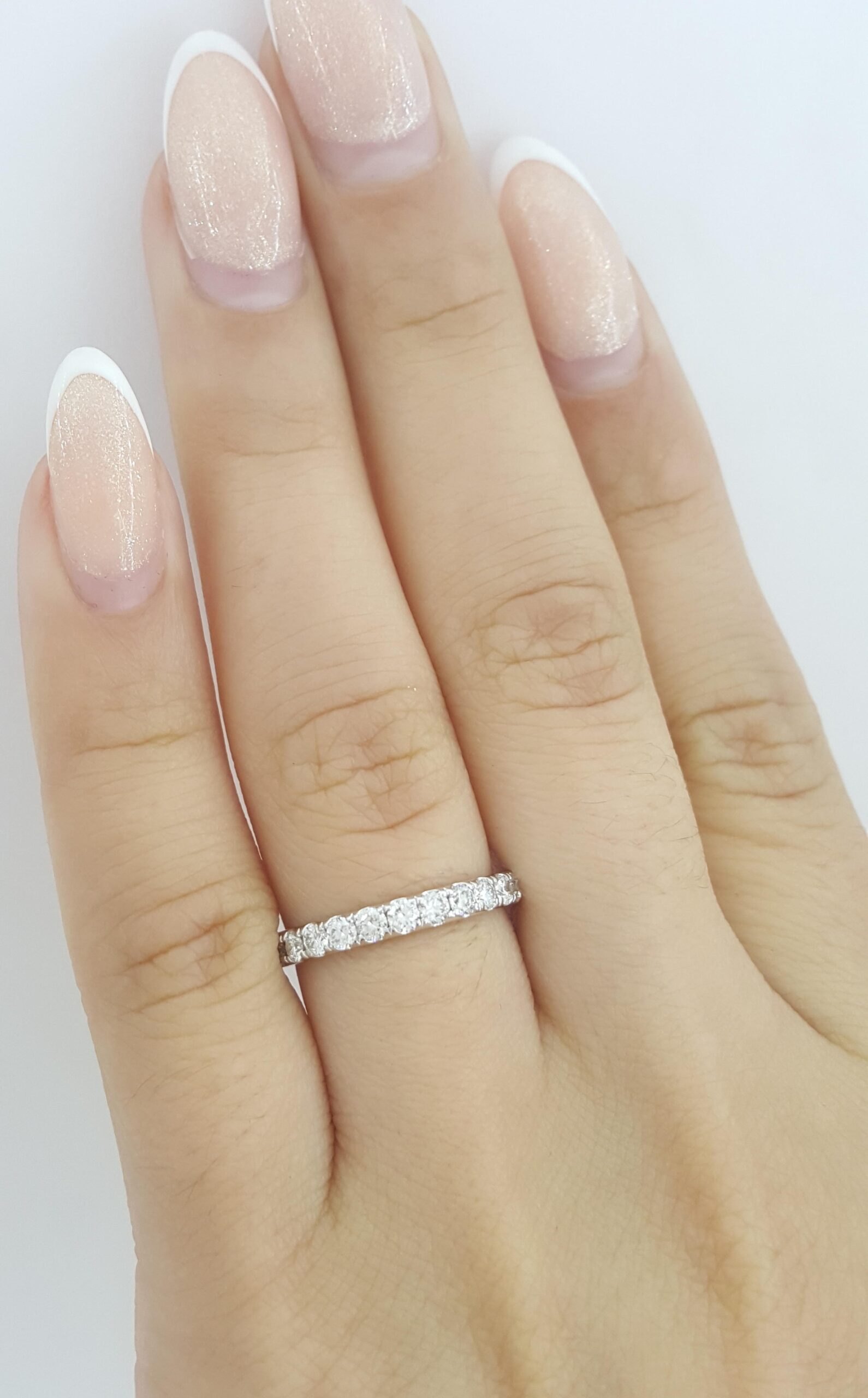 Round Diamond Full Circle Eternity Wedding Band 1.05 ct 14k White Gold