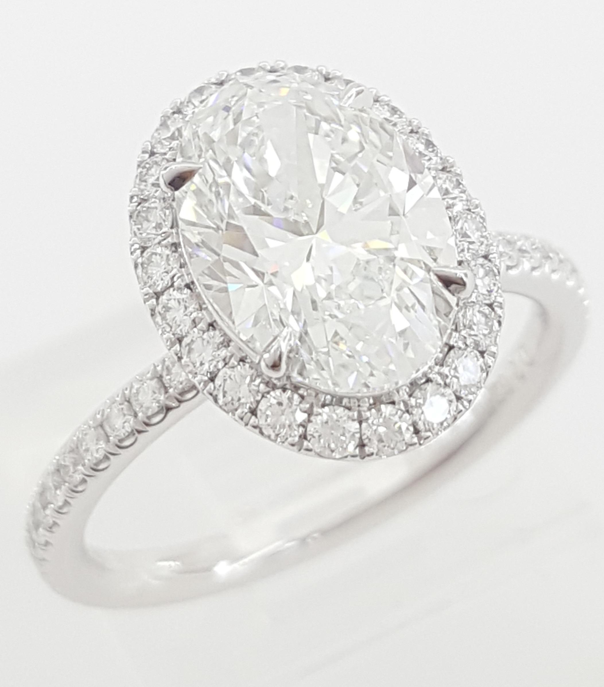 Harry Winston The One Oval Diamond Engagement Ring 2.72 ct Retail $75k