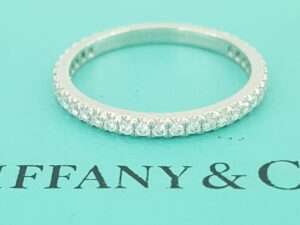 Tiffany & Co Soleste Full Circle Eternity Diamond Band Ring 0.34ct Plat Rt$5,400