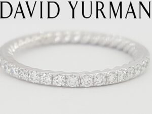 David Yurman Eden Round Diamond Eternity Band Ring Platinum 2mm 0.49 ct $3,150