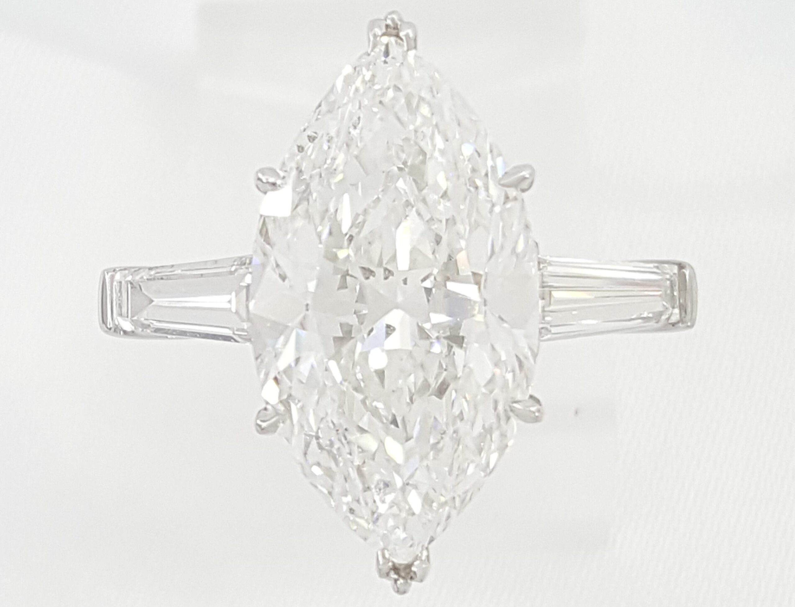 Vintage Harry Winston Classic Marquise Cut Diamond Engagement Ring 5.72 ct