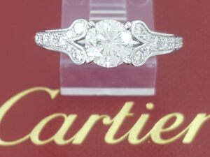 Cartier Ballerine Round Diamond Engagement Ring 1.5 ct Platinum Retail $20,500