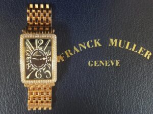 Franck Muller Long Island 1000 SC Diamond 18k Rose Gold Watch B&P 43x31mm 177 Gr