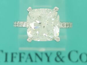 Tiffany & Co Novo Cushion Cut Diamond Engagement Ring 3.18 ct Retail $115,000