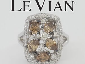 Le Vian LeVian Chocolate & Nude Diamond Statement Ring 14K White Gold 1.8 ct