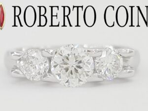 Roberto Coin Cento C Diamond Three-Stone Ring Platinum 1.09 ct