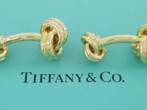 Vintage Tiffany & Co Knot Cufflinks 27 Grams 18k Yellow Gold