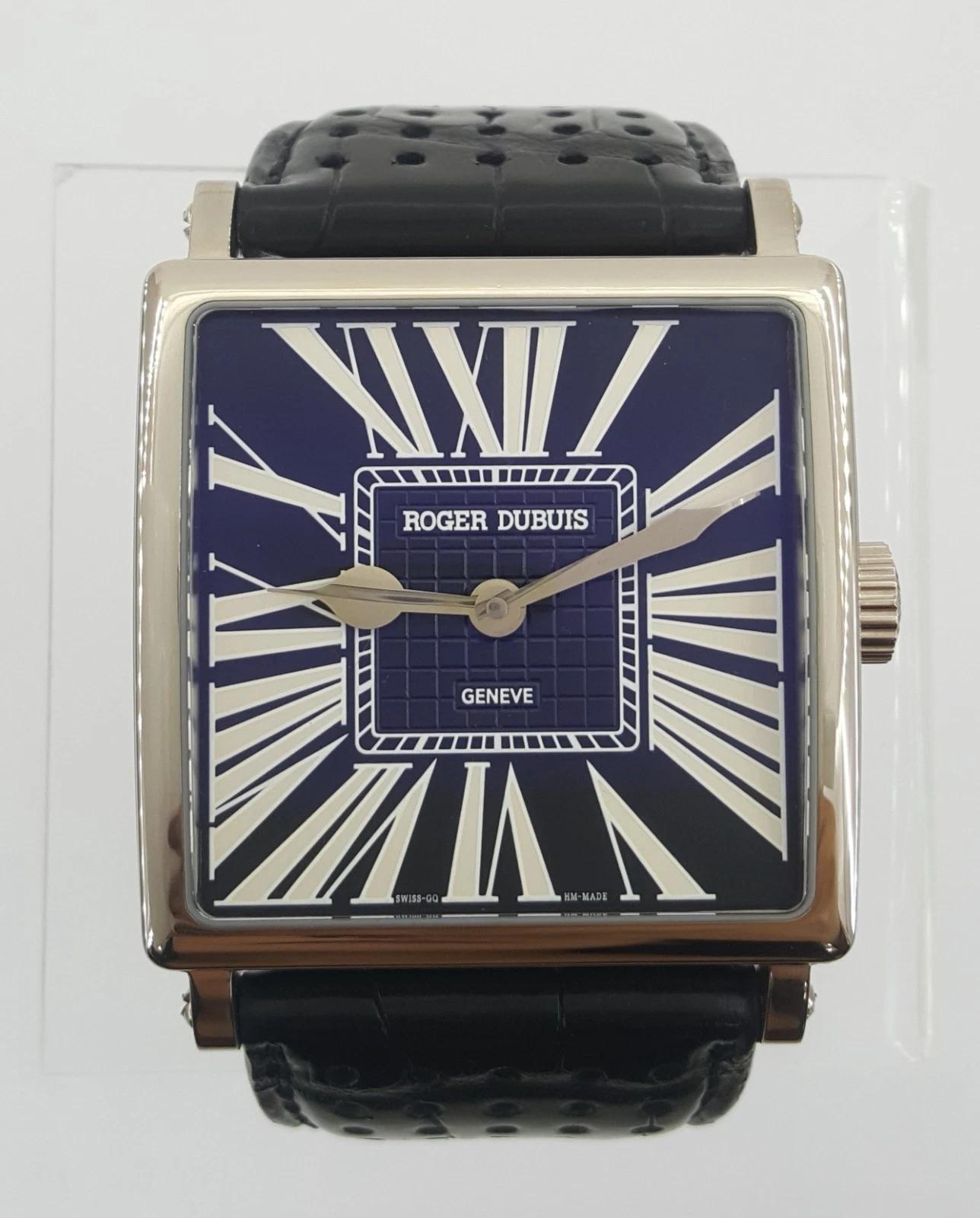 Roger Dubuis Golden Square G40140 Automatic Watch 18k White Gold Skeleton Back