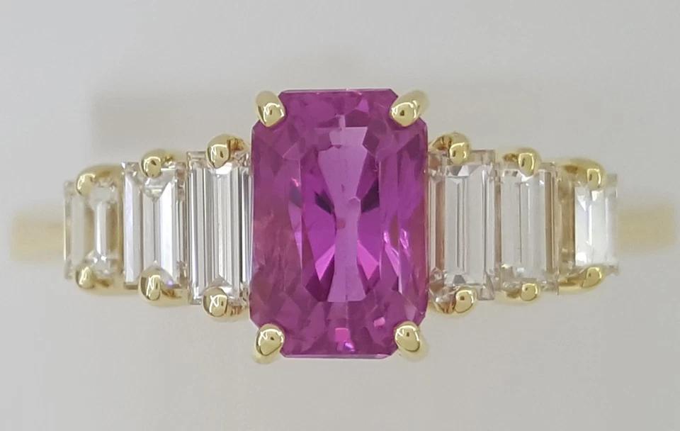 Tiffany & Co Pink Sapphire & Diamond Statement Ring 2.04 ct 18k Yellow Gold