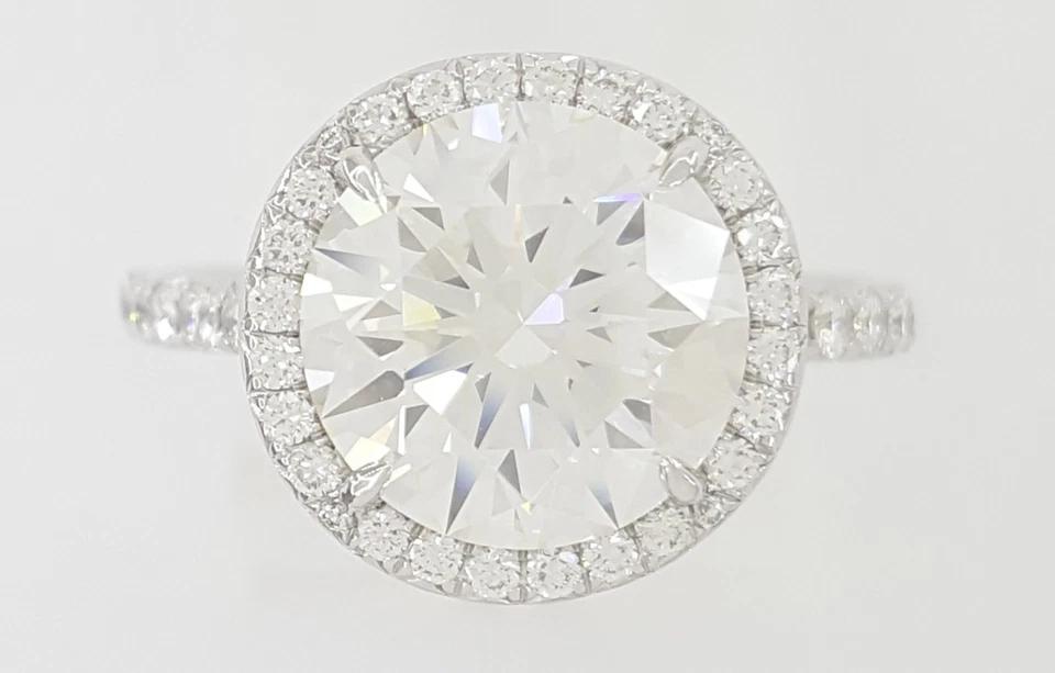 Tiffany & Co Soleste Round Diamond Engagement Ring 3.82 ct Platinum Rtl $135K