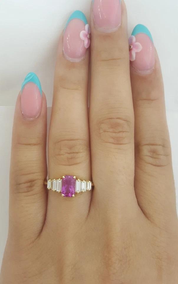 Tiffany & Co Pink Sapphire & Diamond Statement Ring 2.04 ct 18k Yellow Gold