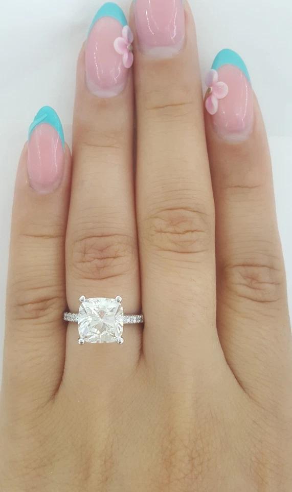 Tiffany & Co Novo Cushion Cut Diamond Engagement Ring 3.18 ct Retail $115,000