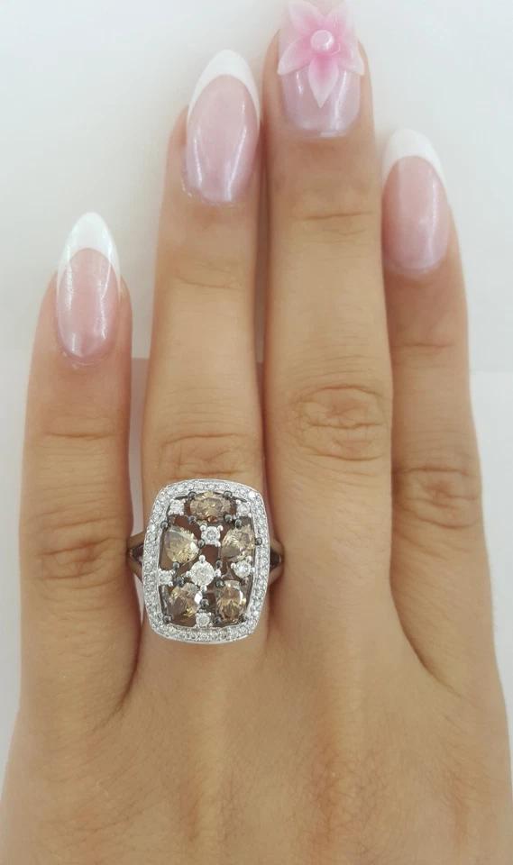 Le Vian LeVian Chocolate & Nude Diamond Statement Ring 14K White Gold 1.8 ct