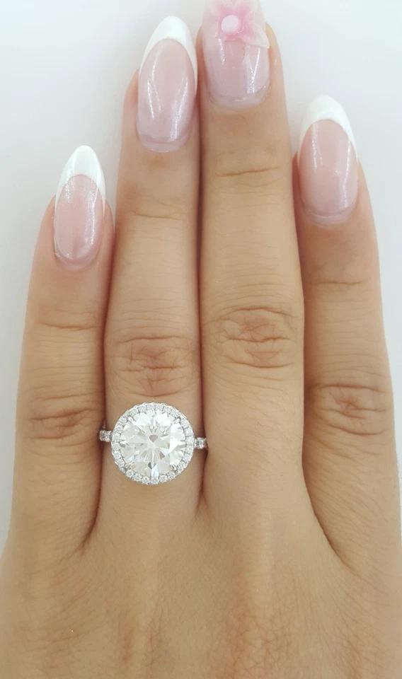 Tiffany & Co Soleste Round Diamond Engagement Ring 3.82 ct Platinum Rtl $135K