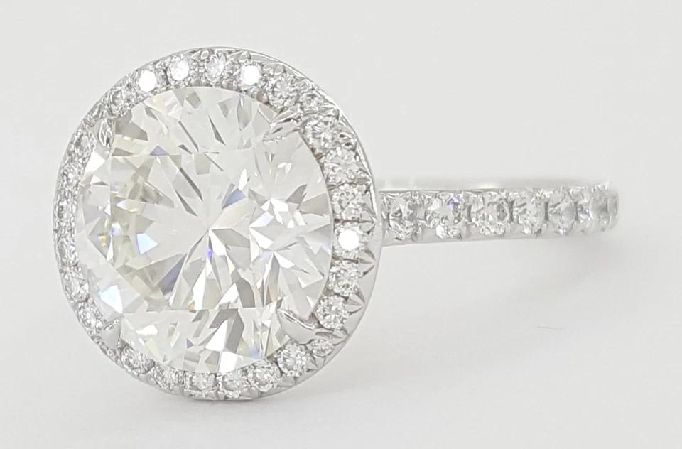 Tiffany & Co Soleste Round Diamond Engagement Ring 3.82 ct Platinum Rtl $135K