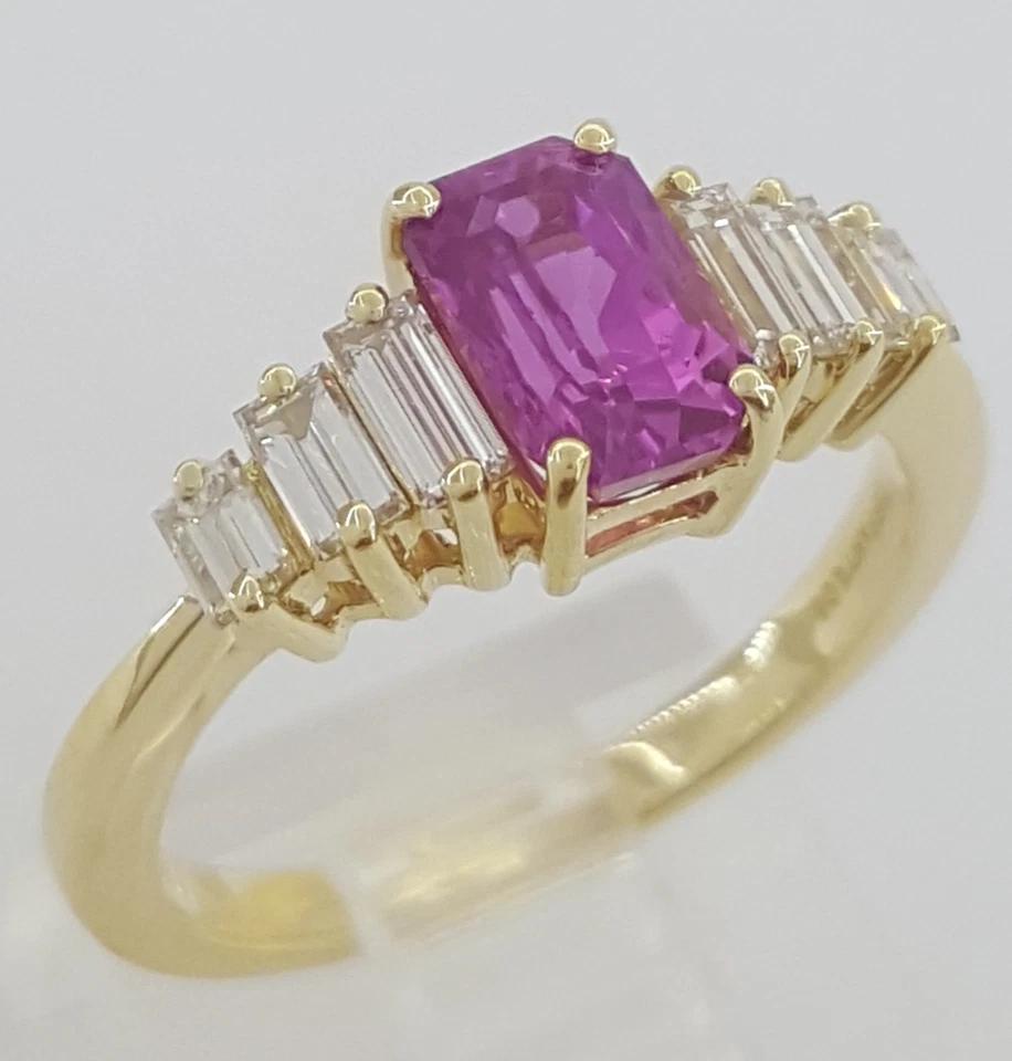 Tiffany & Co Pink Sapphire & Diamond Statement Ring 2.04 ct 18k Yellow Gold