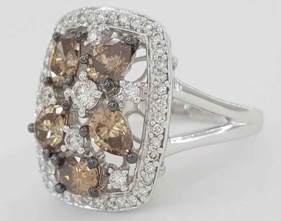 Le Vian LeVian Chocolate & Nude Diamond Statement Ring 14K White Gold 1.8 ct