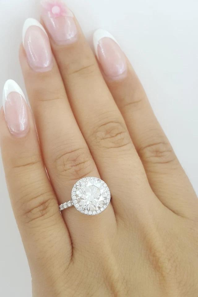 Tiffany & Co Soleste Round Diamond Engagement Ring 3.82 ct Platinum Rtl $135K