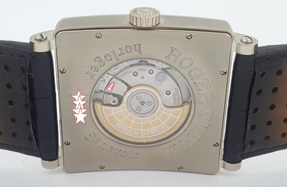 Roger Dubuis Golden Square G40140 Automatic Watch 18k White Gold Skeleton Back