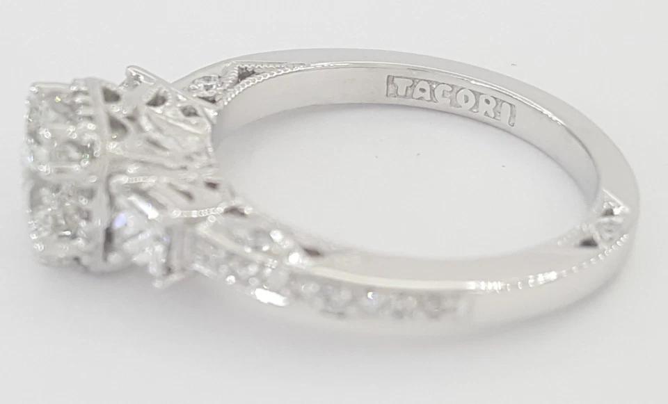 Leo Princess in TACORI Dantela 2622PRSMP Platinum Engagement Ring 1.52 ct