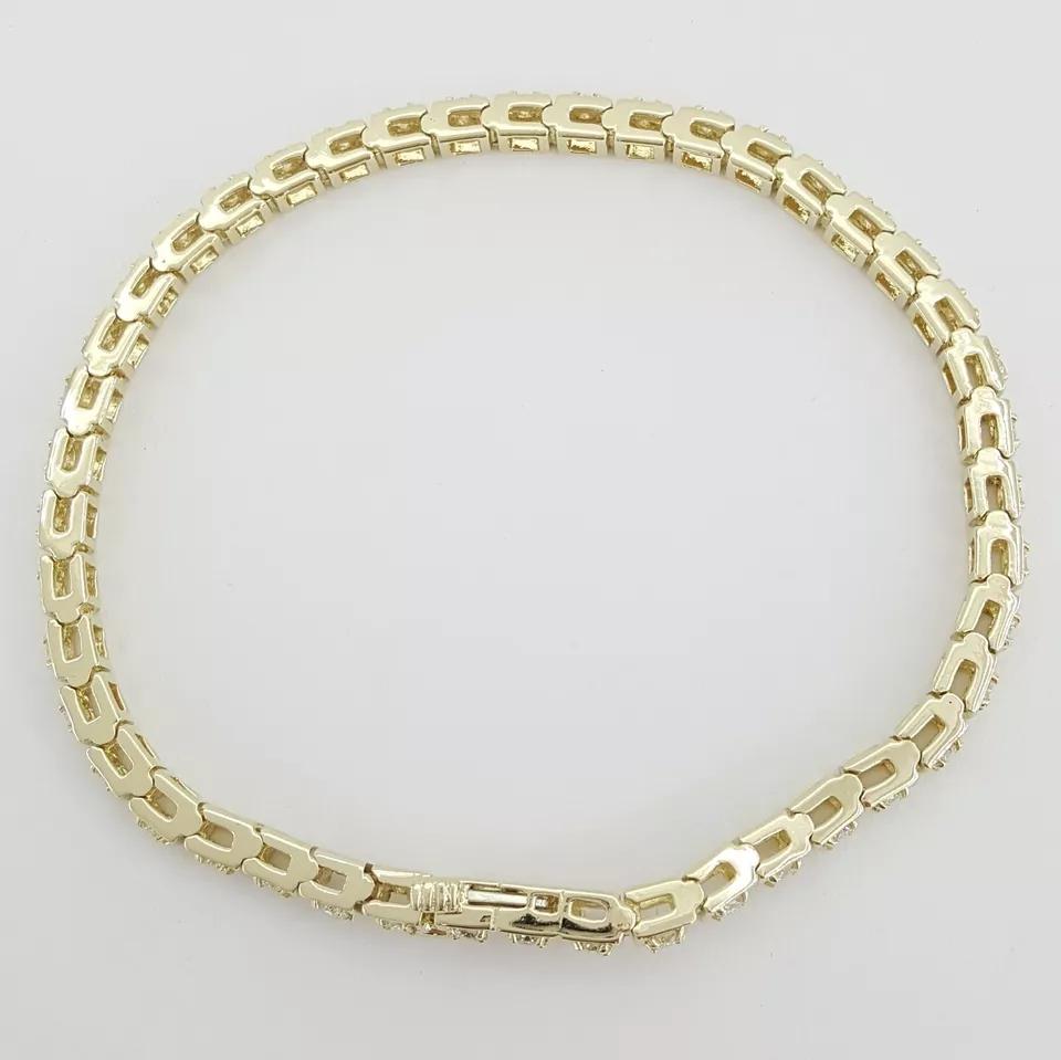 Round Brilliant Diamond Tennis Line Bracelet 1.6 ct 14K Gold 7" Retail 5K