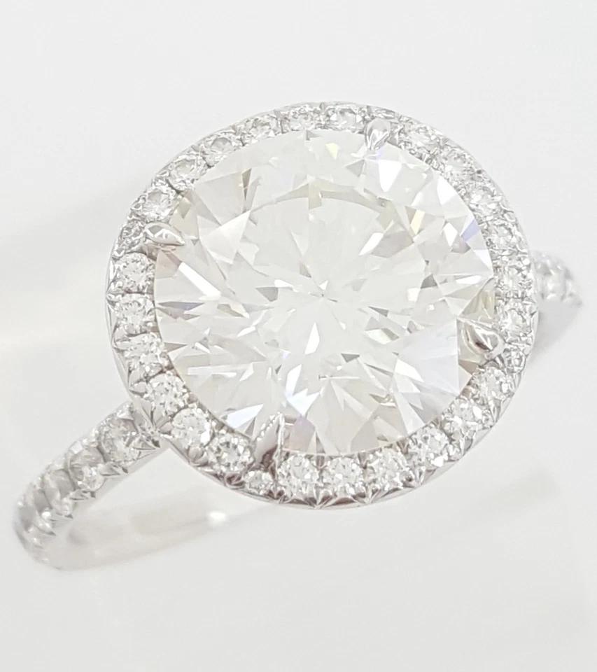 Tiffany & Co Soleste Round Diamond Engagement Ring 3.82 ct Platinum Rtl $135K