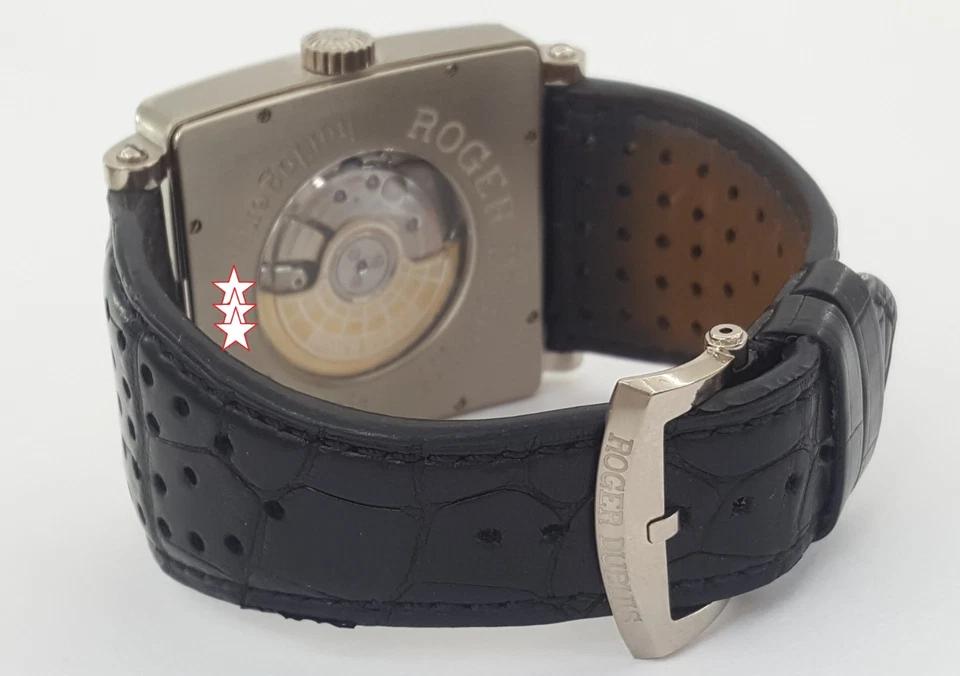 Roger Dubuis Golden Square G40140 Automatic Watch 18k White Gold Skeleton Back