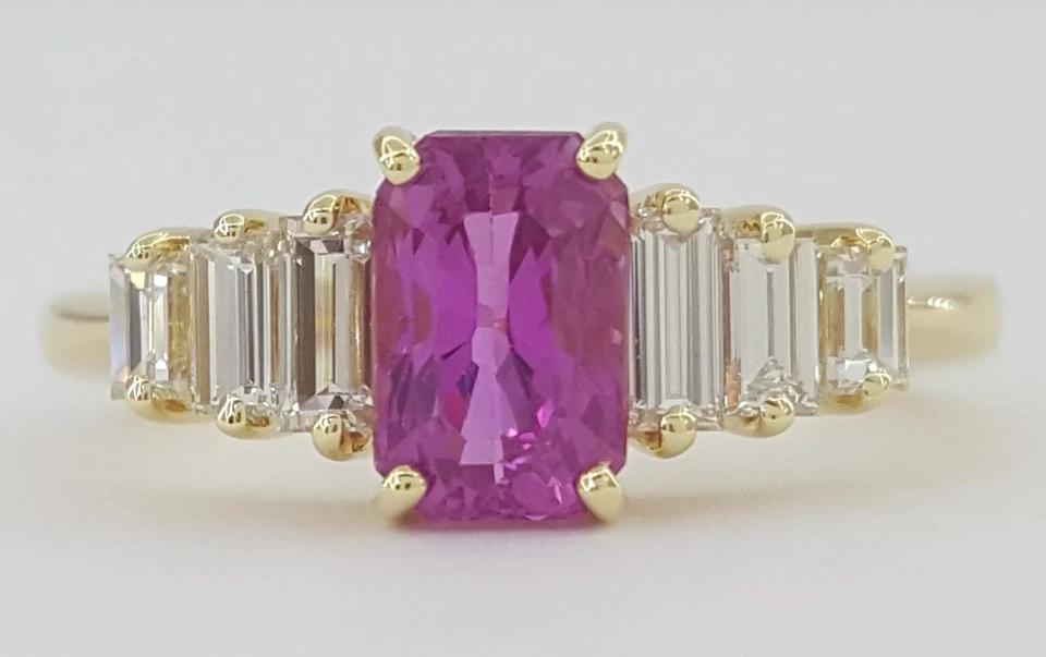 Tiffany & Co Pink Sapphire & Diamond Statement Ring 2.04 ct 18k Yellow Gold