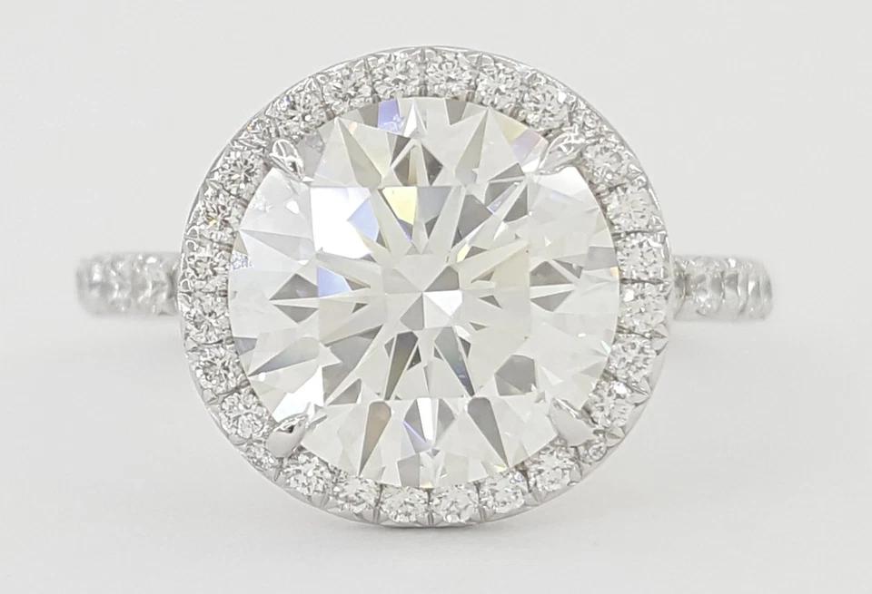 Tiffany & Co Soleste Round Diamond Engagement Ring 3.82 ct Platinum Rtl $135K