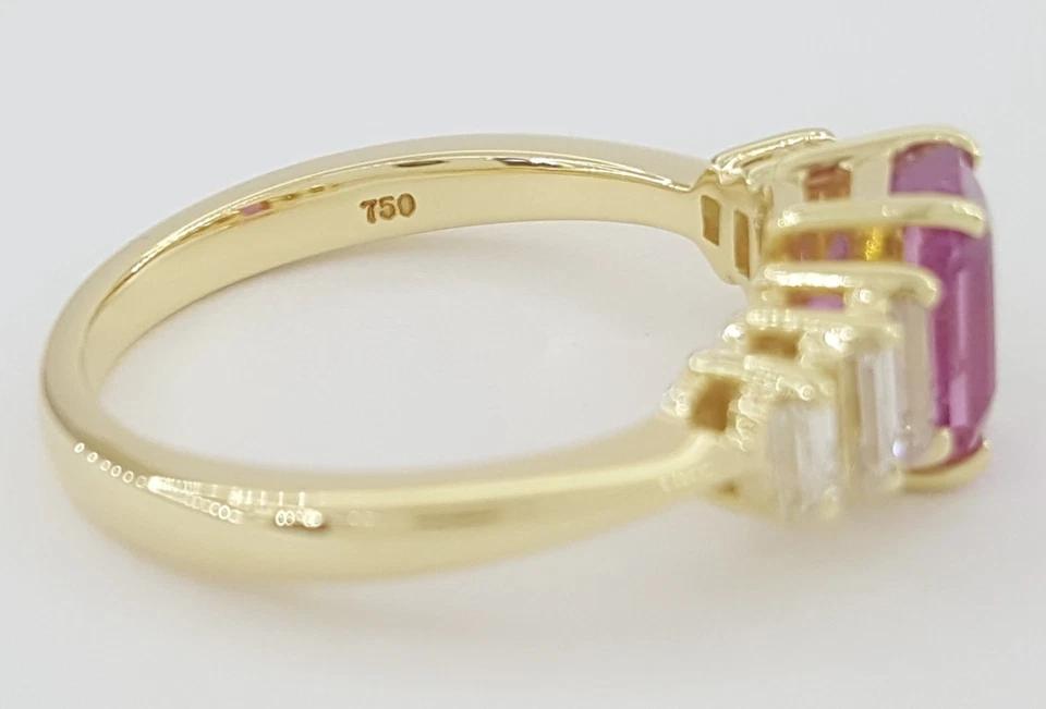 Tiffany & Co Pink Sapphire & Diamond Statement Ring 2.04 ct 18k Yellow Gold