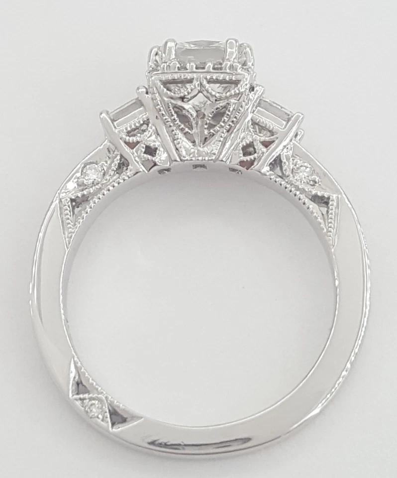 Leo Princess in TACORI Dantela 2622PRSMP Platinum Engagement Ring 1.52 ct