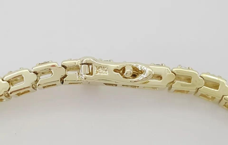 Round Brilliant Diamond Tennis Line Bracelet 1.6 ct 14K Gold 7" Retail 5K