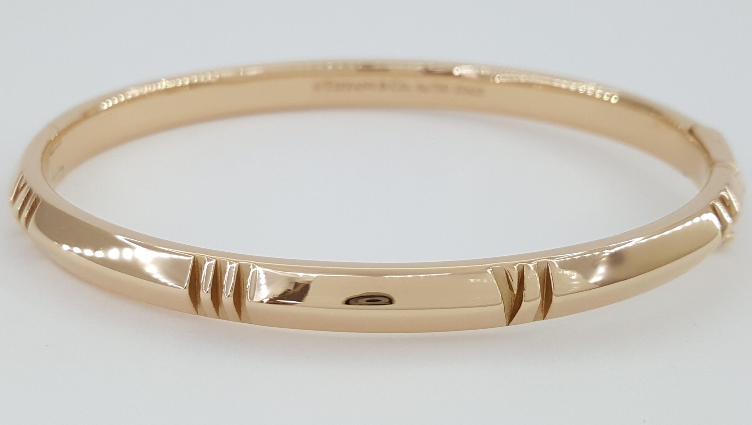 TIFFANY & CO Atlas 18K Rose Gold Wide Bangle Bracelet 32.3 grams 6.5"