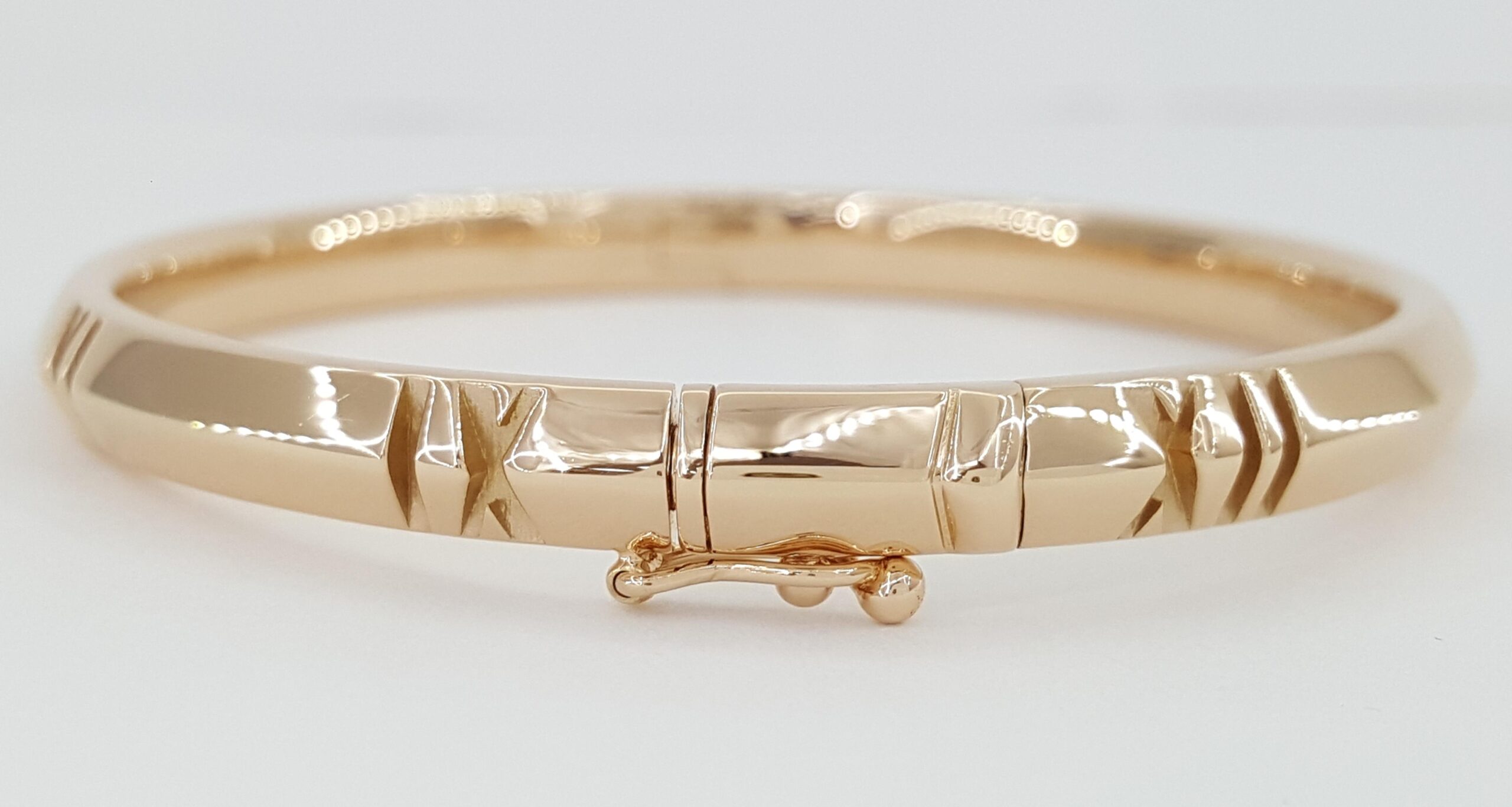 TIFFANY & CO Atlas 18K Rose Gold Wide Bangle Bracelet 32.3 grams 6.5"