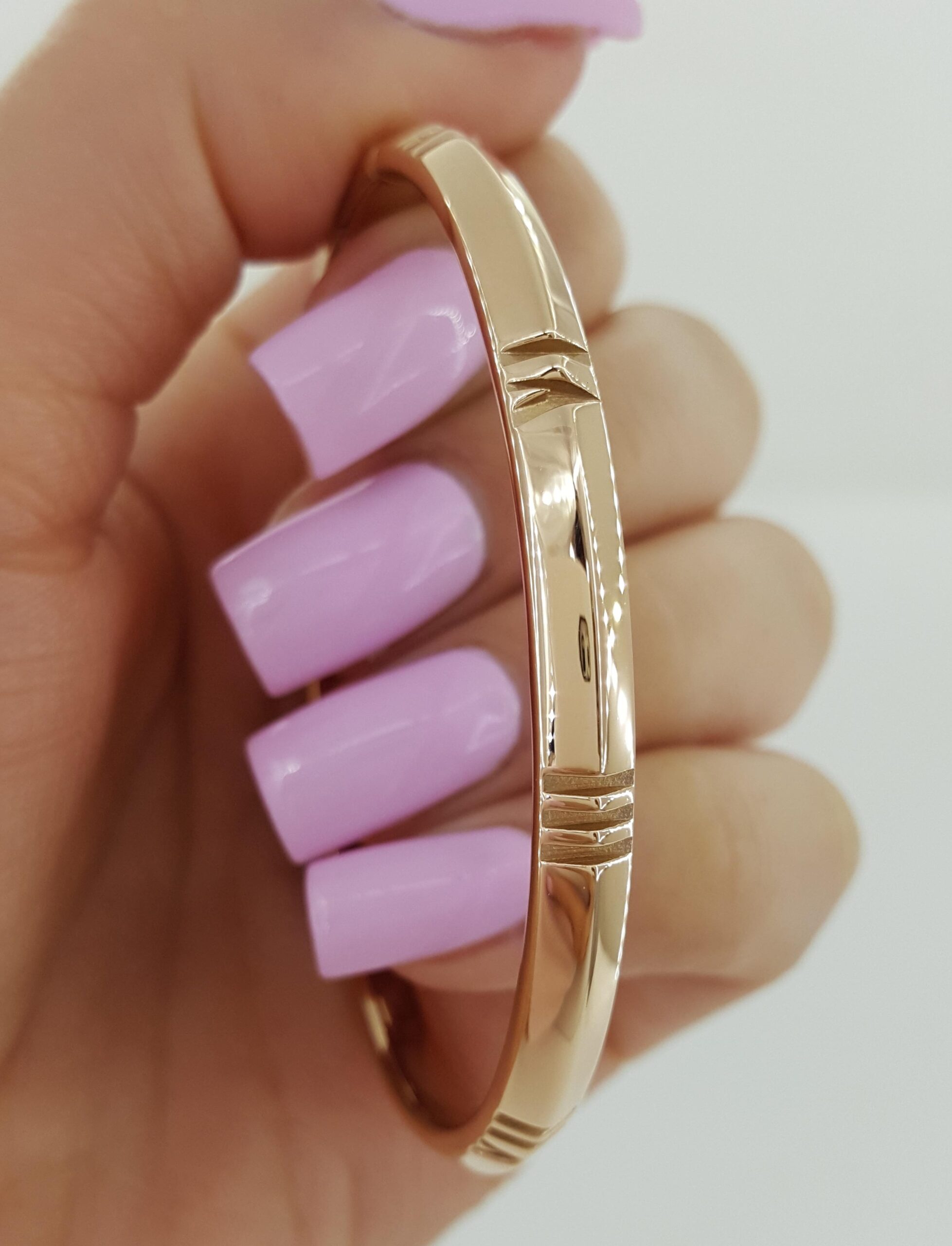 TIFFANY & CO Atlas 18K Rose Gold Wide Bangle Bracelet 32.3 grams 6.5"