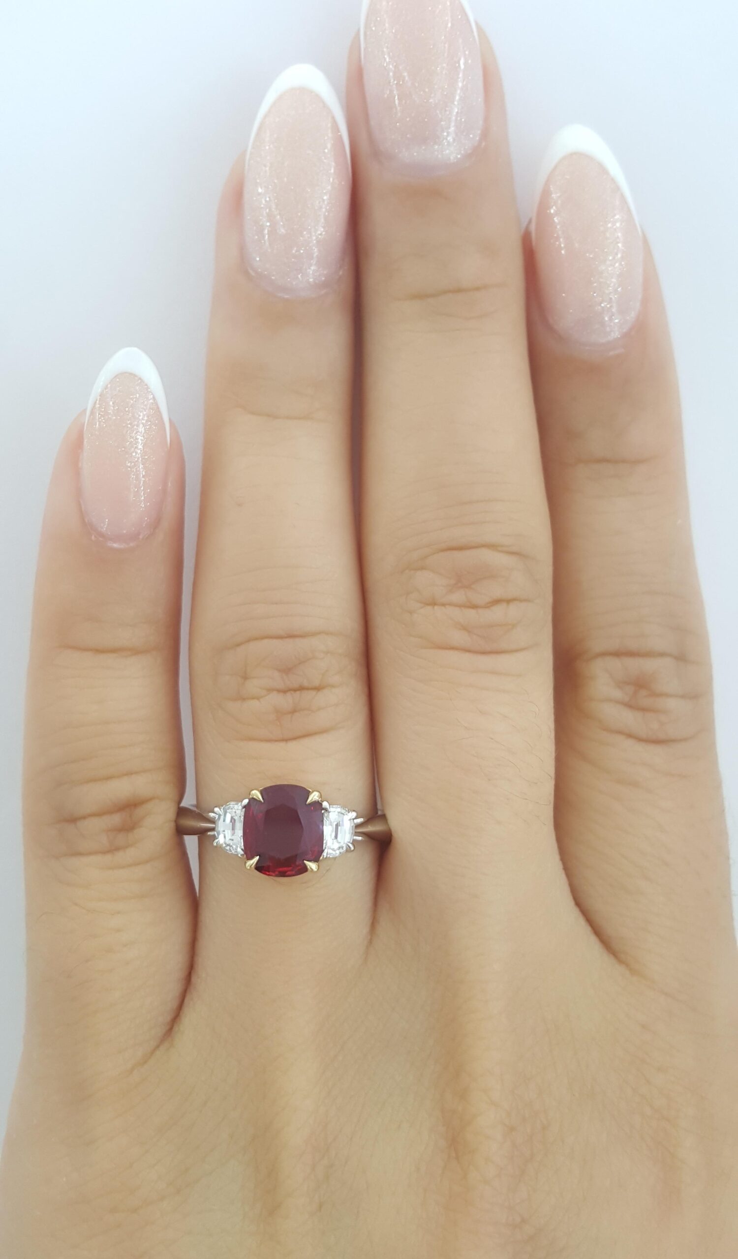 Vintage Tiffany & Co Cushion Ruby & Diamond Statement Ring 1.8 ct Platinum 18k