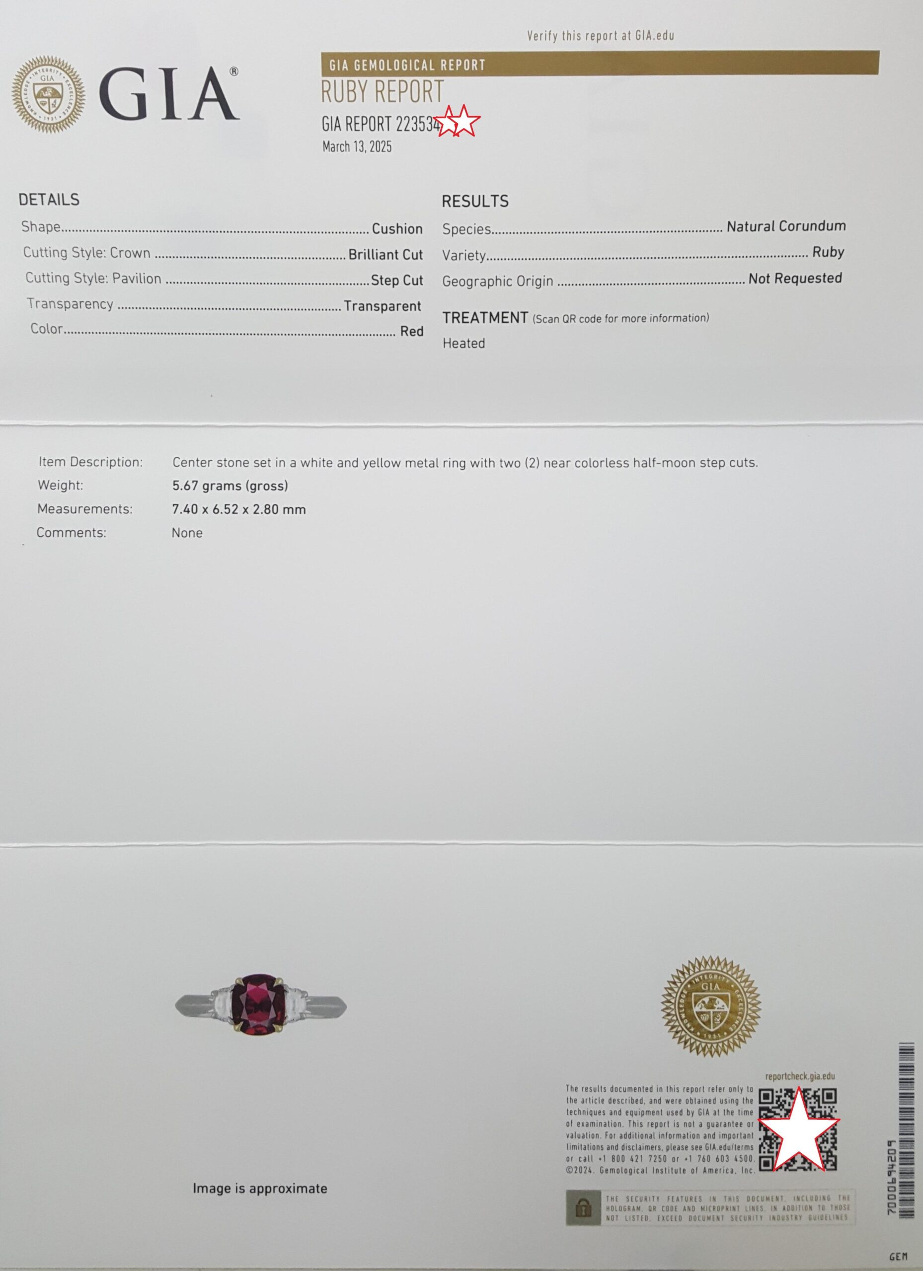 Vintage Tiffany & Co Cushion Ruby & Diamond Statement Ring 1.8 ct Platinum 18k