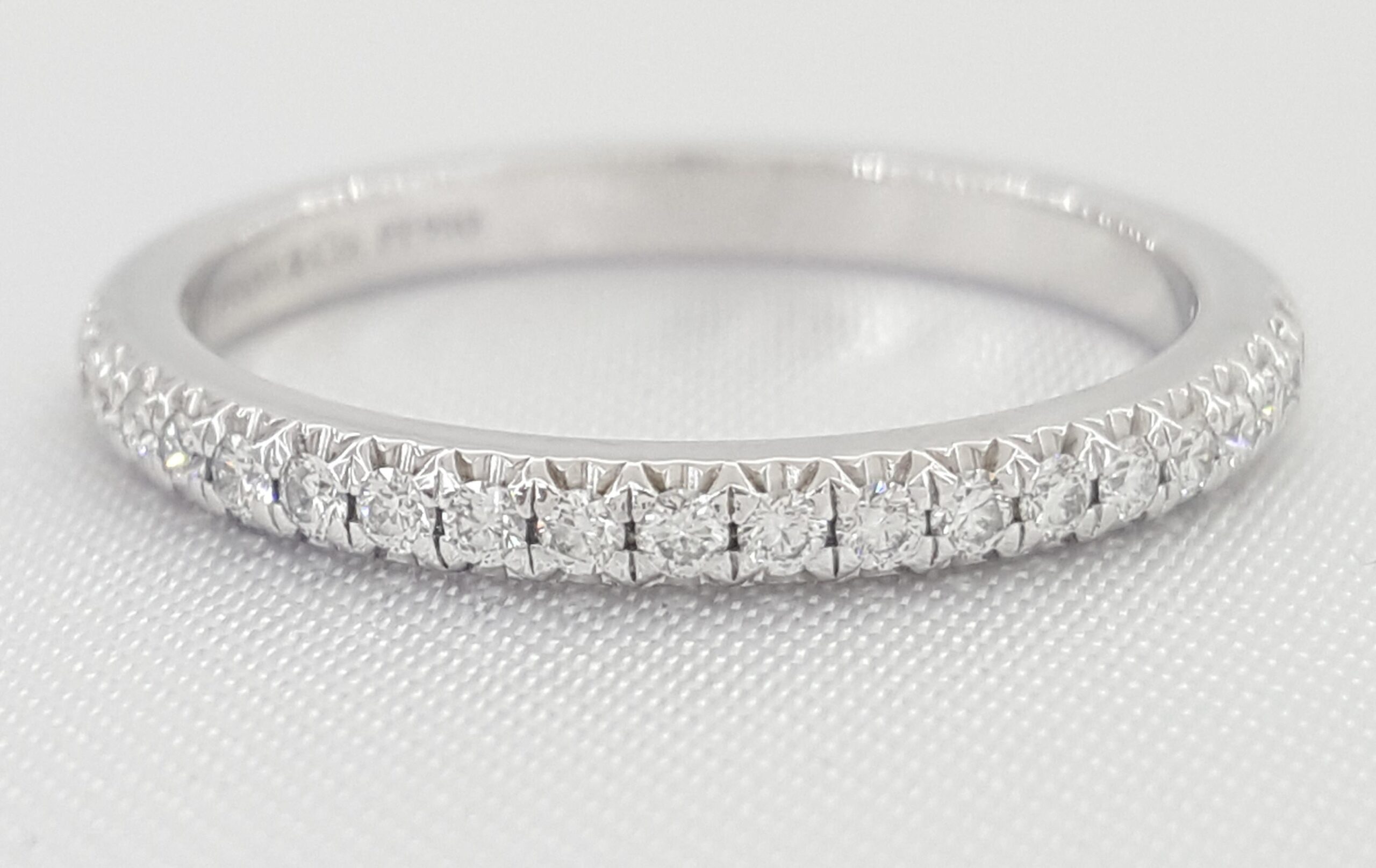 Tiffany & Co Soleste Half Circle Diamond Wedding Band Ring 0.17 ct Plat Rt$3,300