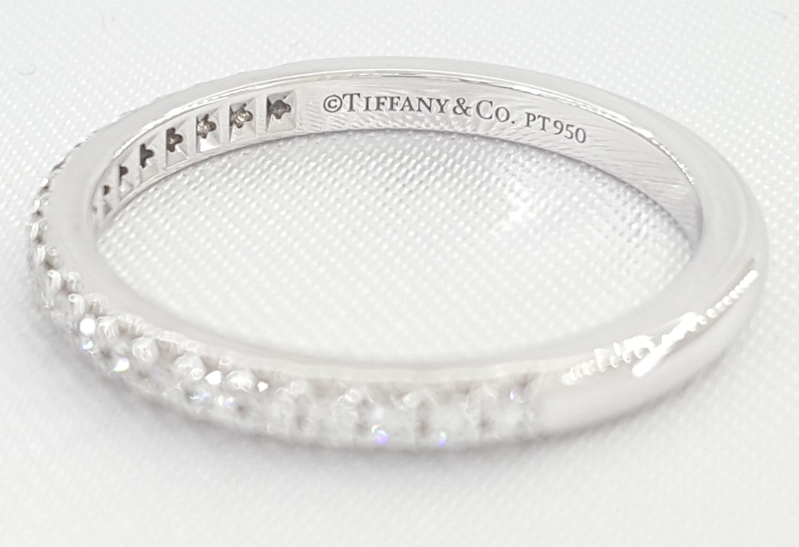 Tiffany & Co Soleste Half Circle Diamond Wedding Band Ring 0.17 ct Plat Rt$3,300