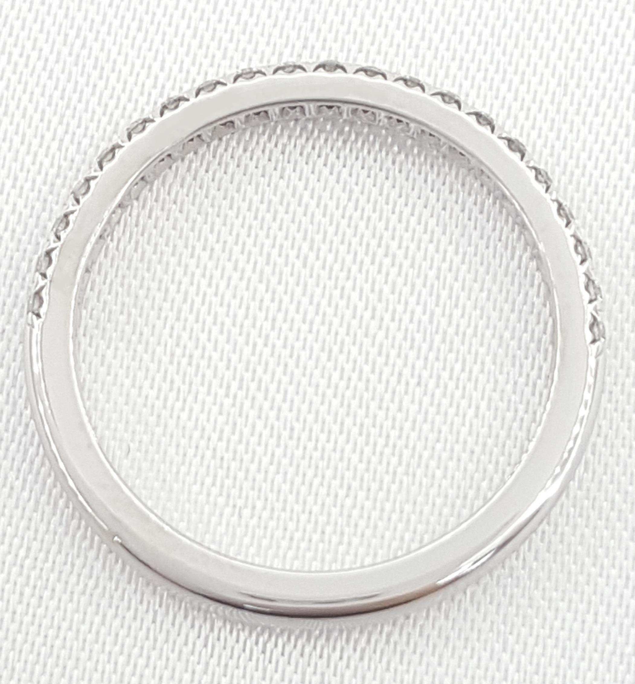 Tiffany & Co Soleste Half Circle Diamond Wedding Band Ring 0.17 ct Plat Rt$3,300