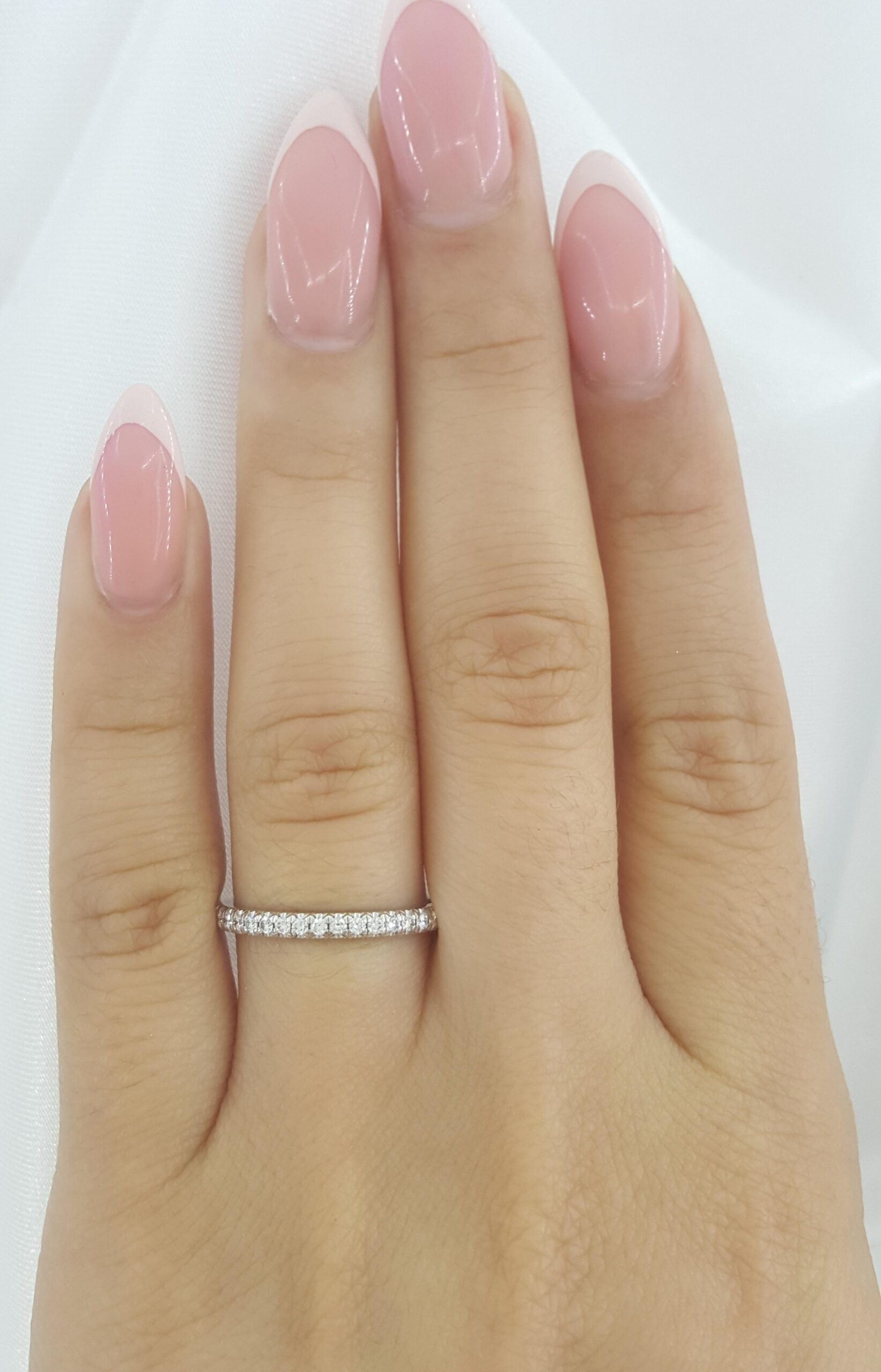 Tiffany & Co Soleste Half Circle Diamond Wedding Band Ring 0.17 ct Plat Rt$3,300