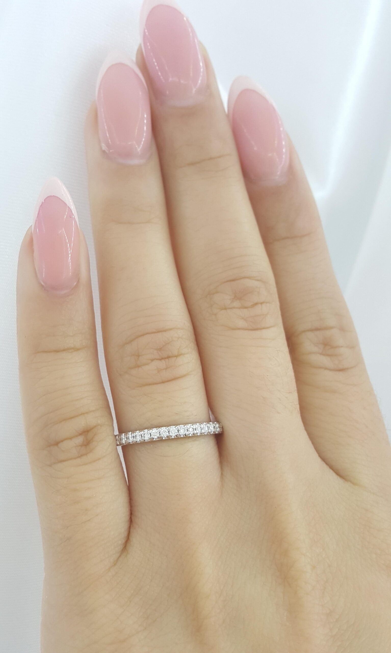 Tiffany & Co Soleste Half Circle Diamond Wedding Band Ring 0.17 ct Plat Rt$3,300