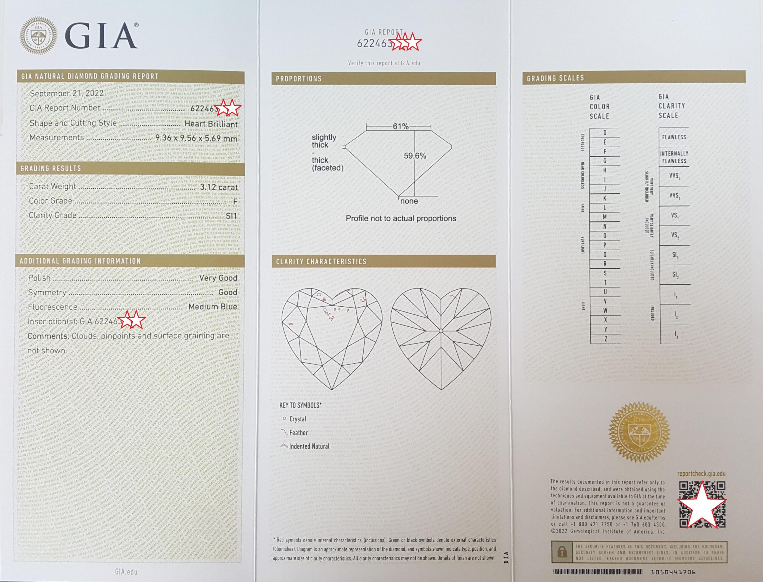 Heart Diamond Solitaire Engagement Ring 3.12 ct 18k Gold & Platinum Retail $75K