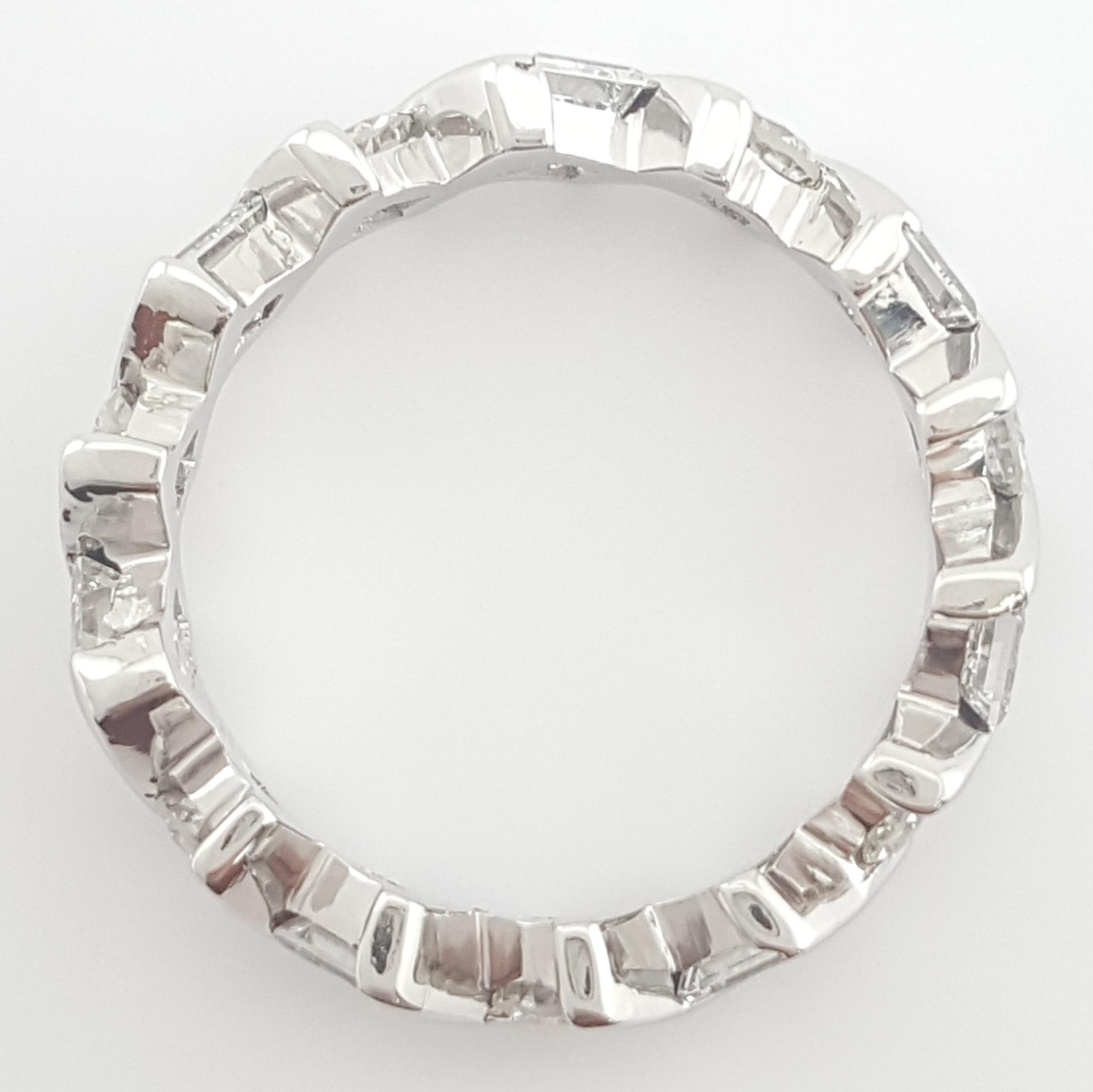 Round & Carre Square Cut Diamond Full Circle Eternity Band Ring 1.75 ct Platinum