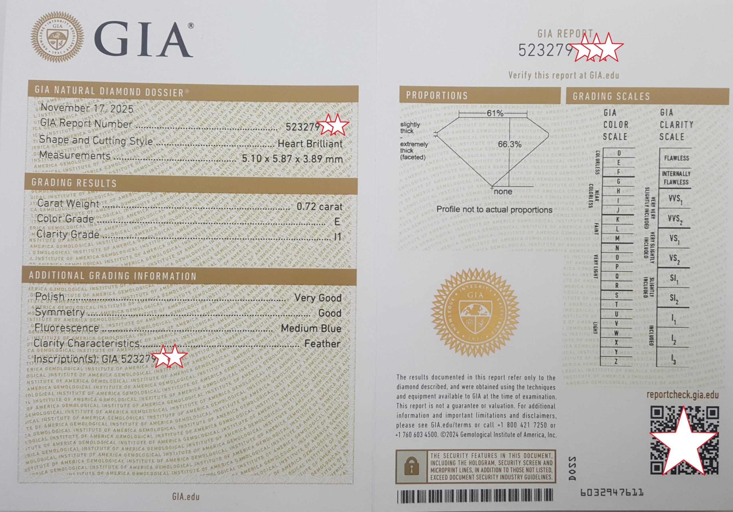 Heart Brilliant Diamond Solitaire Pendant Necklace 0.72 ct 14K White Gold