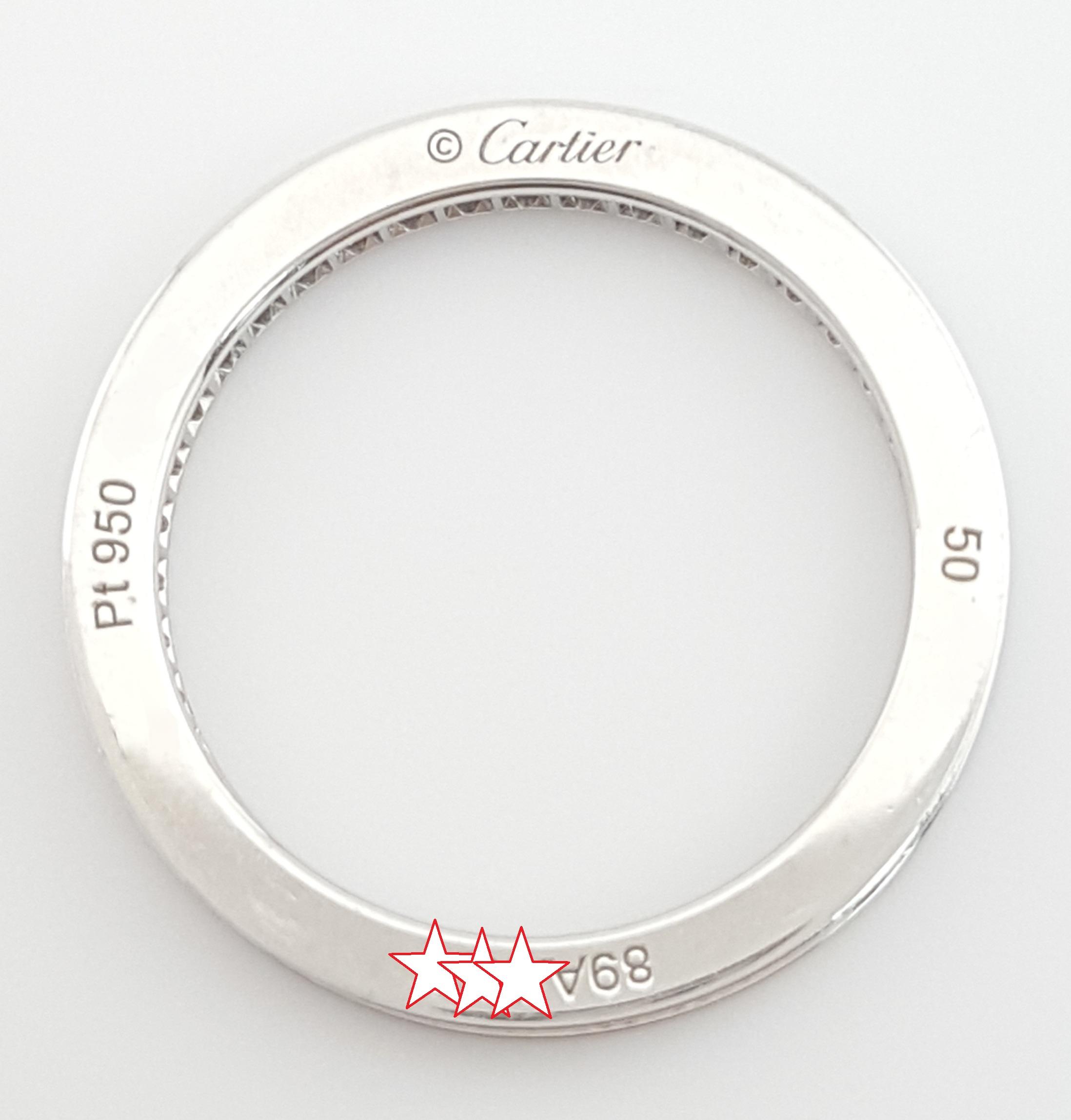 Cartier Classic 1895 Pave Full Circle Eternity Diamond Wedding Band 0.37ct