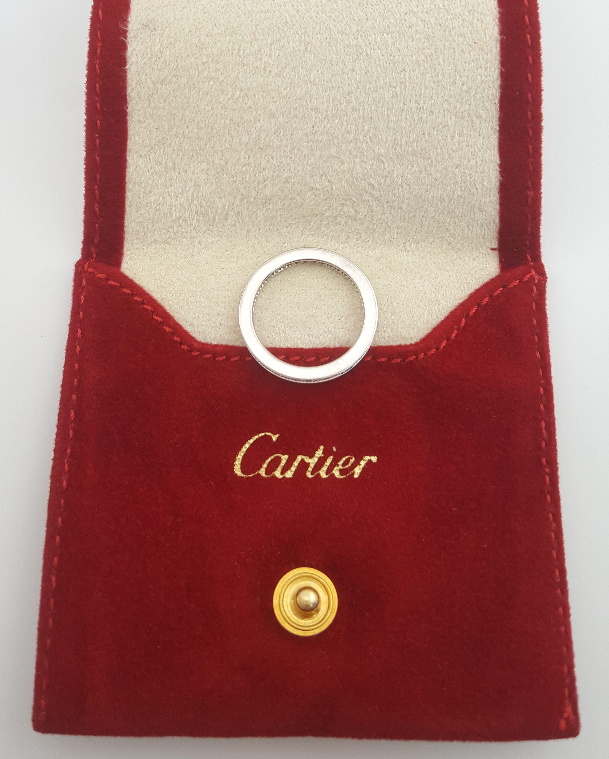 Cartier Classic 1895 Pave Full Circle Eternity Diamond Wedding Band 0.37ct