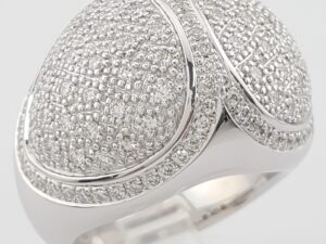 Di Modolo Triadra Pave Ring 18K White Gold 1.5 ct 18mm 28.8 Grams