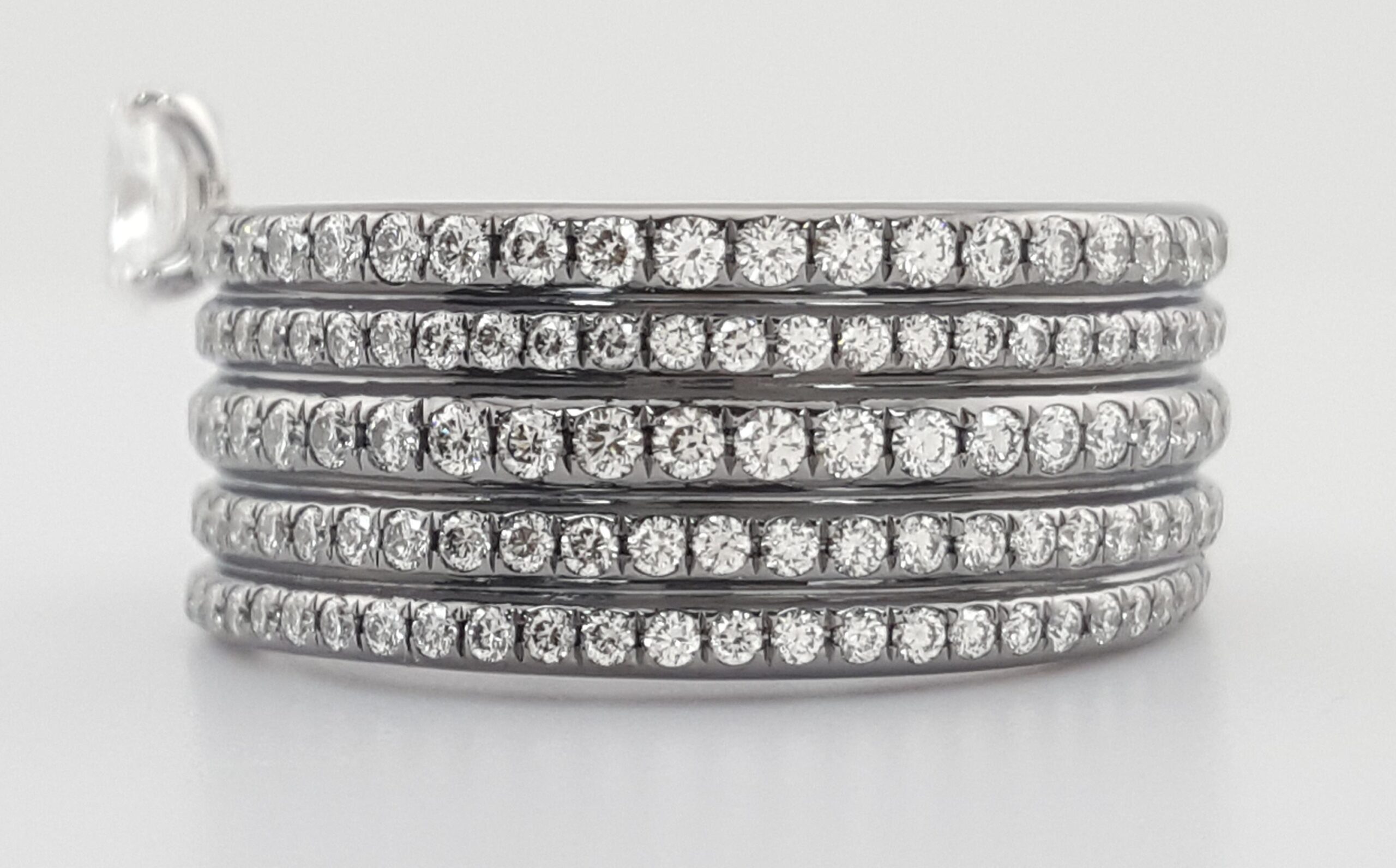 Repossi Blast Oval Diamond Eternity Ring 1.86 ct 18k Black Gold Retail $16,950